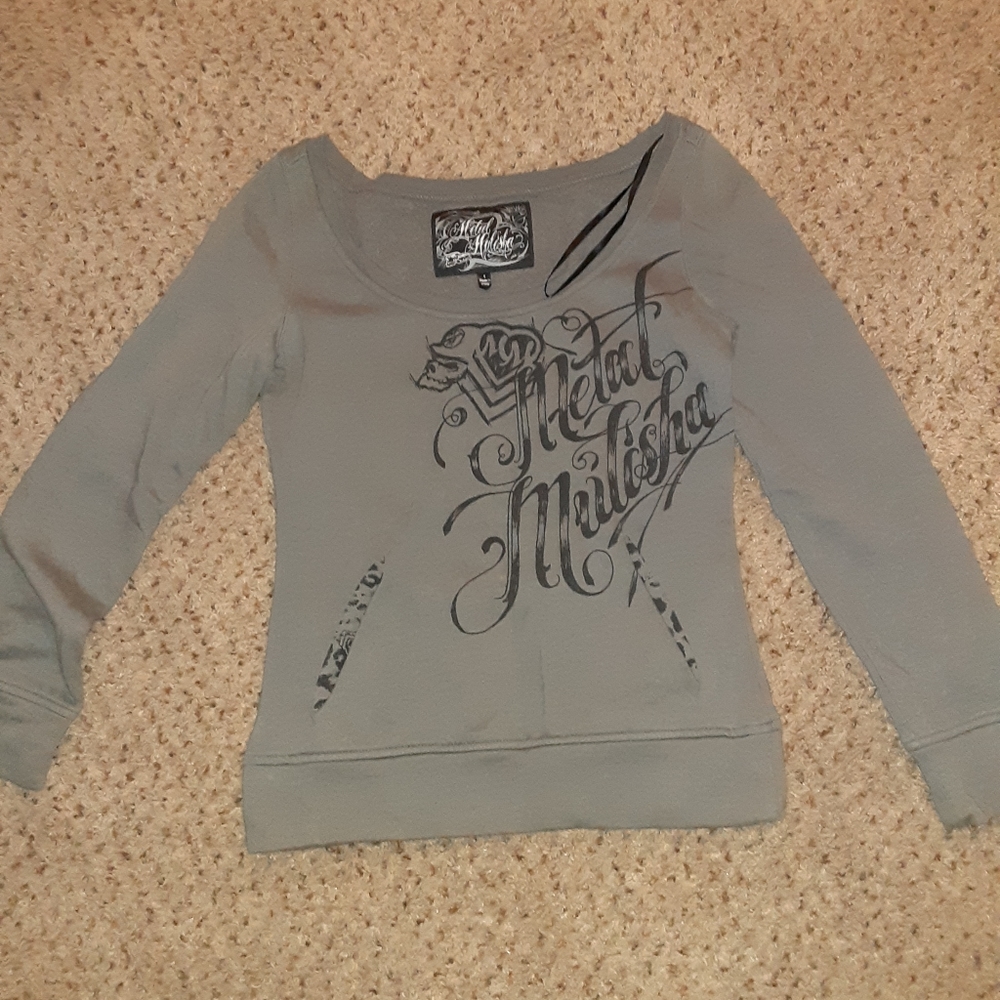 Metal Mulisha off the shoulder sweater